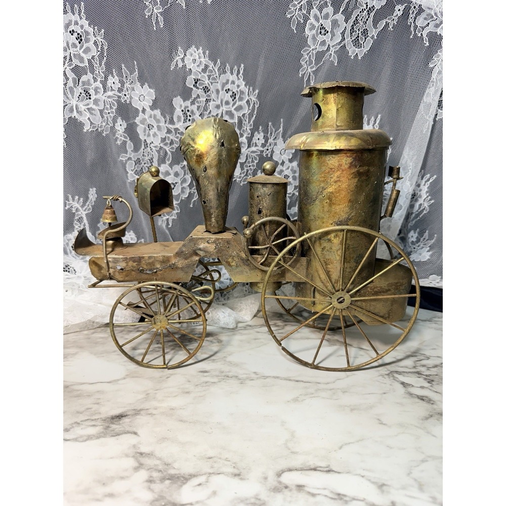 VTG Copper/Brass Steampunk Train Music Box - MUSIC DOES NOT‎ WORK (2983)